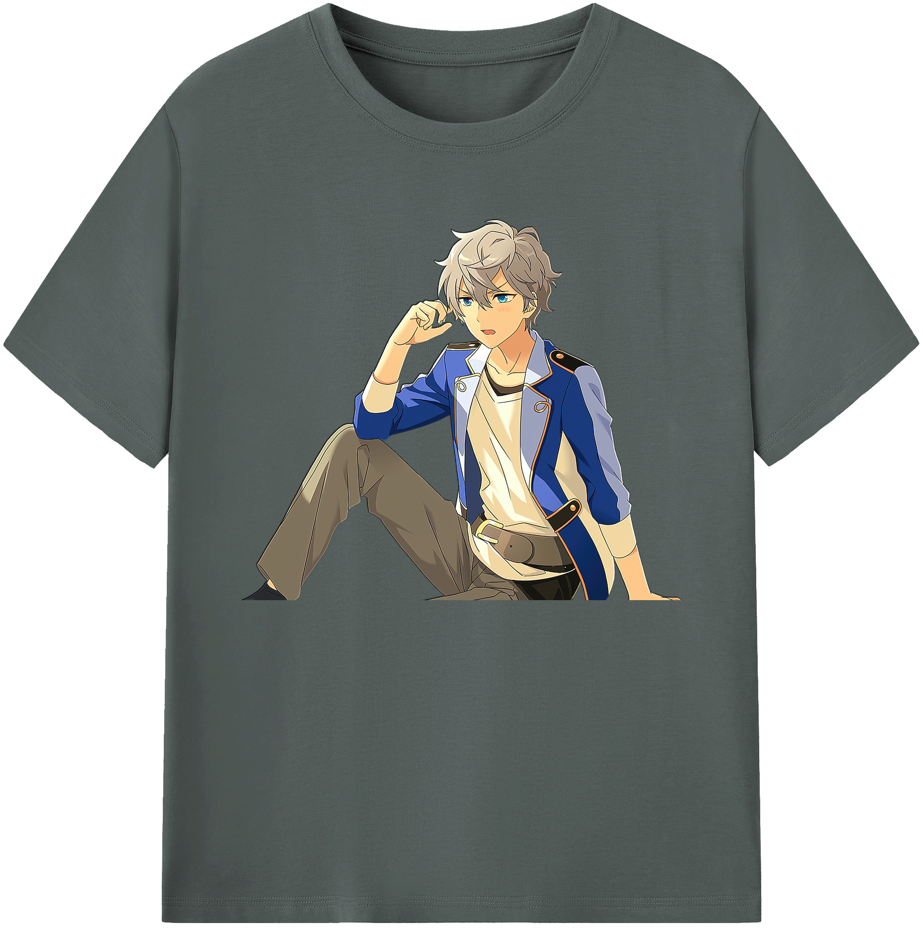 （画像用） あんさんぶるスターズ! Ensemble Stars 綿100％ メンズ半袖Tシャツ｜肌触りやわらか＆通気性